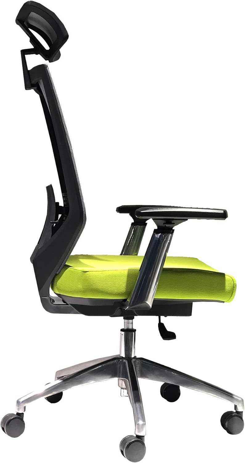 Green and Gray Ergonomic Office Swivel Chair with Padded Seat V556349