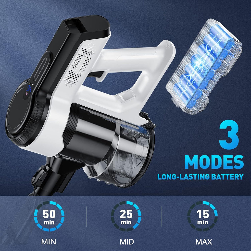 Cordless Vacuum Cleaner 26Kpa Lightweight Handheld Stick Vacuum with Electric Mop J879