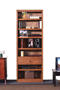 Dry Oak Finish Bookcase with Shelf and Drawer N13931