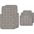 Waterhog Car Mats with Pawprint Pattern Large Medium Gray Set of 4 E48206
