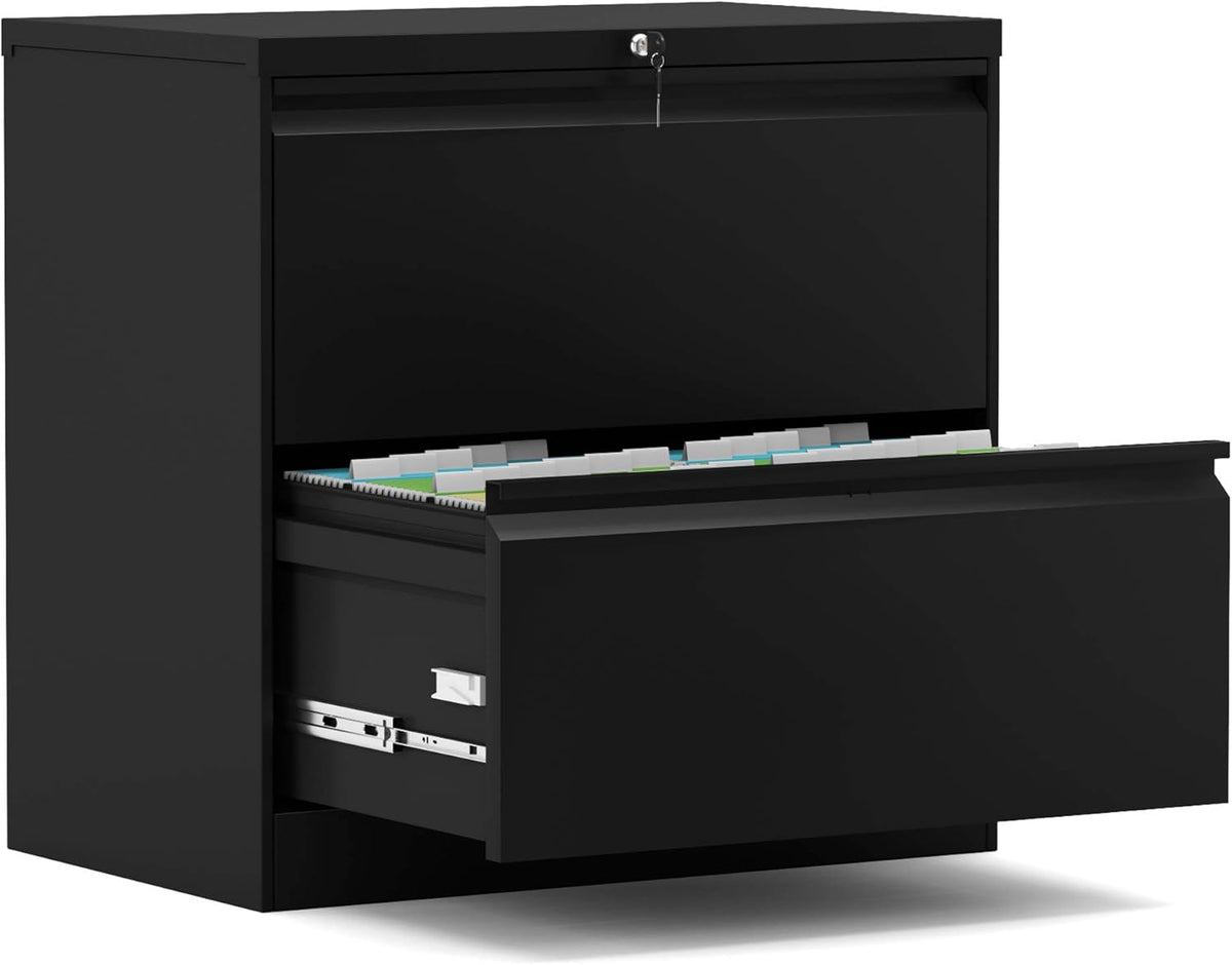 Metal 2 Drawer Locking Lateral Filing Cabinet L2776