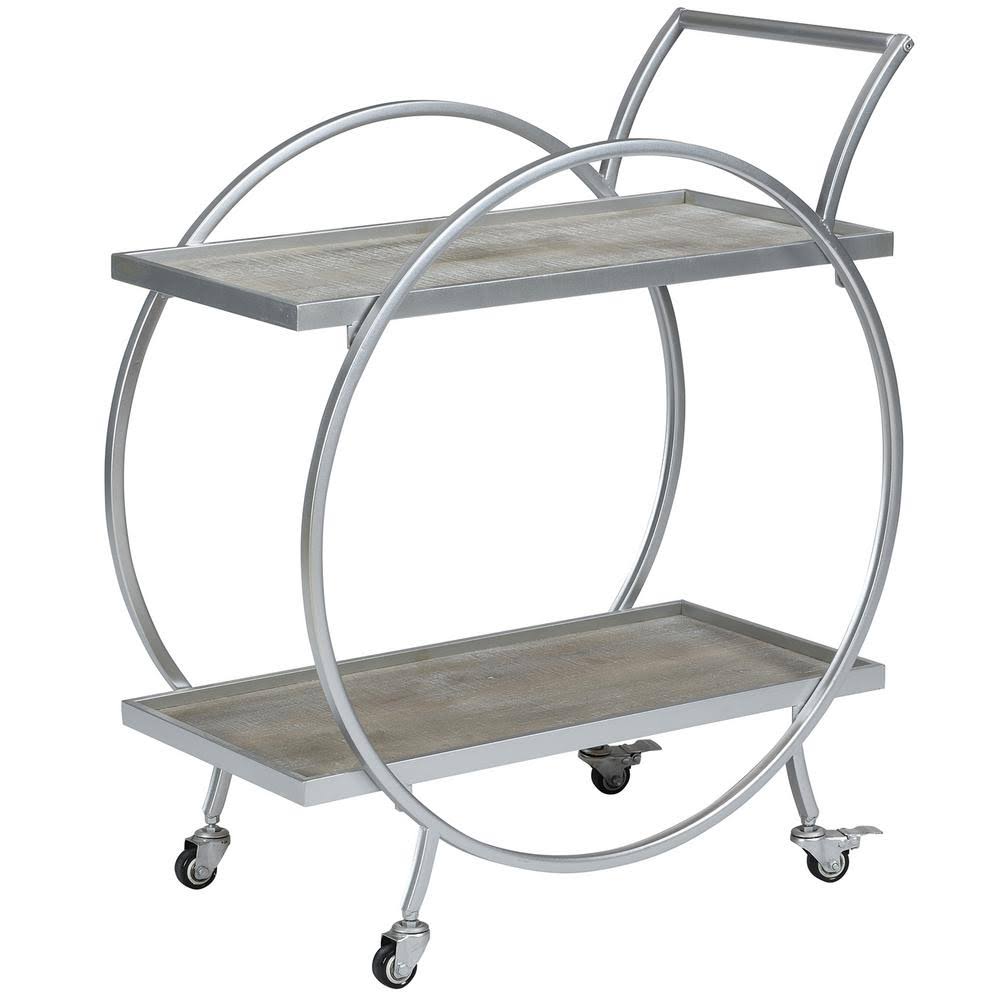 Silver and Gray Bar Cart F78089