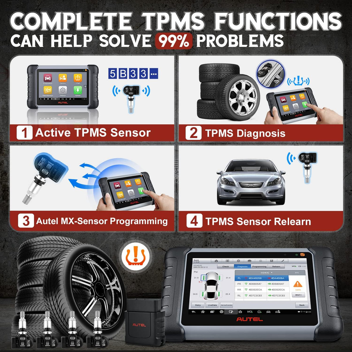 Diagnostic Scan Tool with 4 MX-Sensor P6206