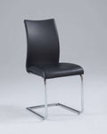 Black Contour Back Cantilever Side Chair Set of 4 D5909