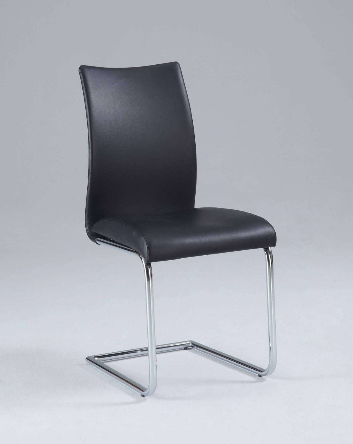 Black Contour Back Cantilever Side Chair Set of 4 D5909