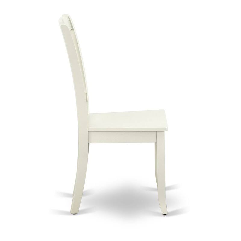 Linen White Slatted Chairs Set of 2 J636