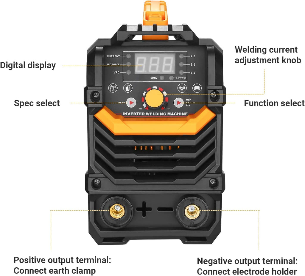 160A Stick ARC Welding Machine with Electrode Holder and Work Clamp X23287