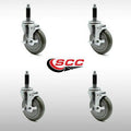 Gray Polyurethane Caster Set of 4 U765012