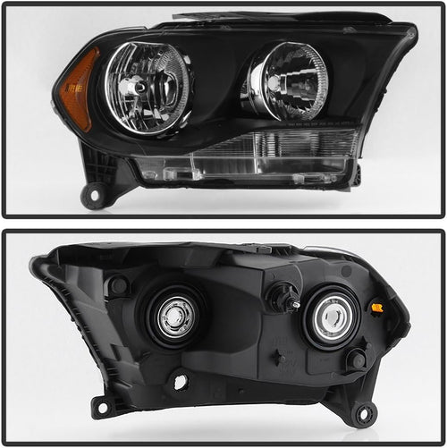 2011-2013 Dodge Durango Black Bezel Headlights Replacement Z5048