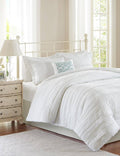 White 4 Piece 2-in-1 Duvet Set I23924
