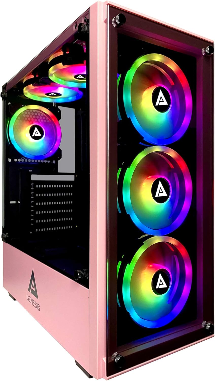 White Mid Tower Gaming Case with 6 RGB Fans K5755