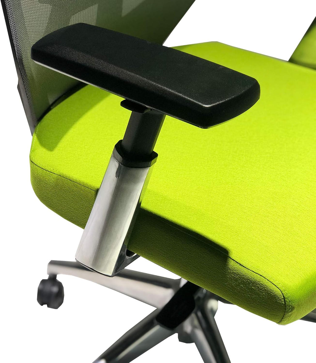 Green and Gray Ergonomic Office Swivel Chair with Padded Seat V556349