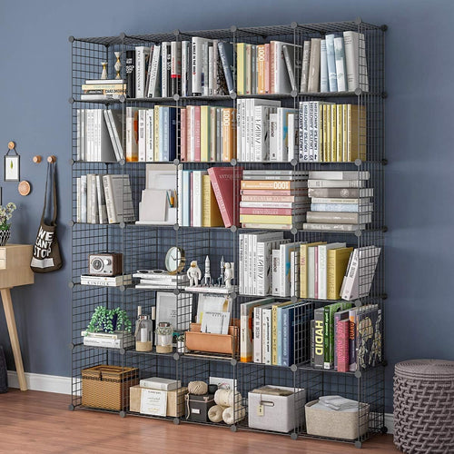 14x14 Wire Cube Storage 30-Cube Modular Shelving Unit Y362574
