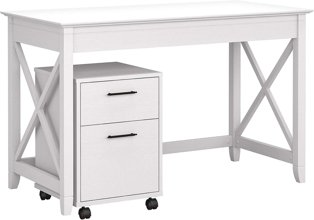 54W Computer Desk with Storage and 2 Drawer File Cabinet Q129826