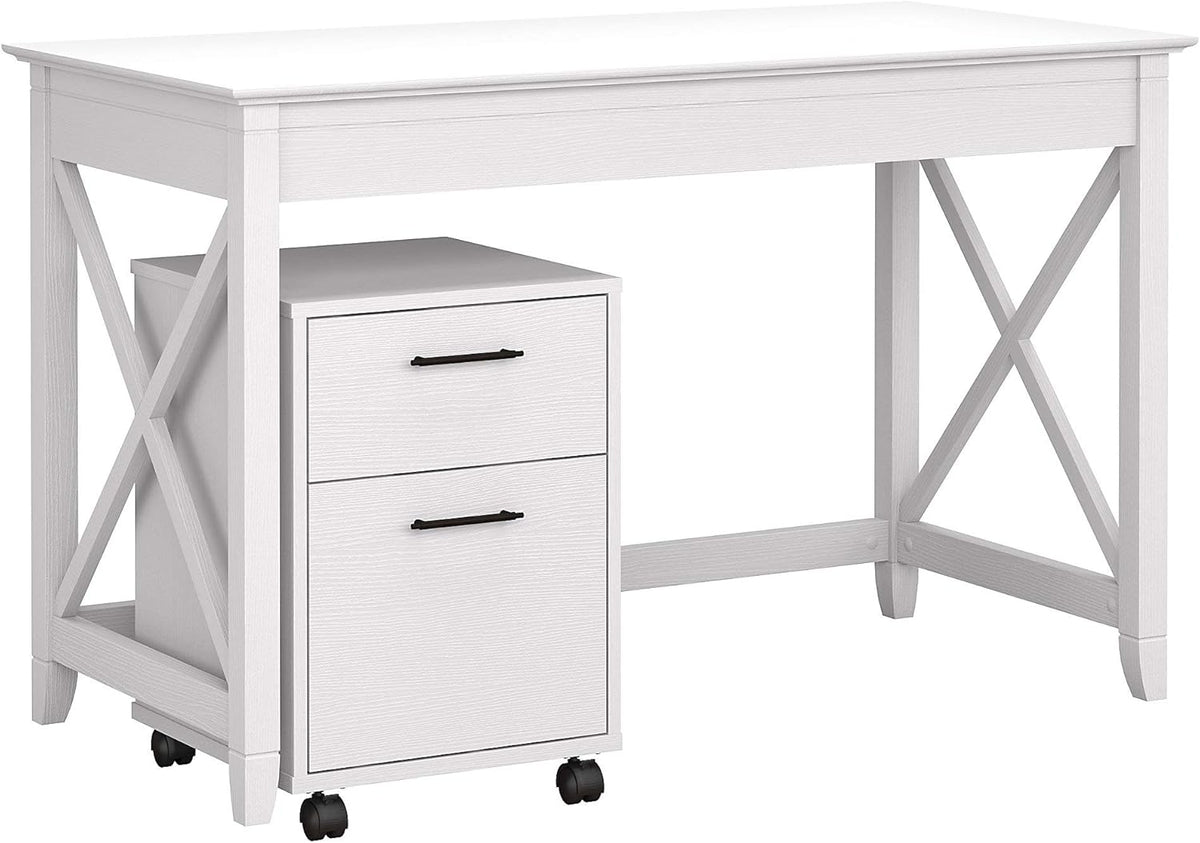 54W Computer Desk with Storage and 2 Drawer File Cabinet Q129826