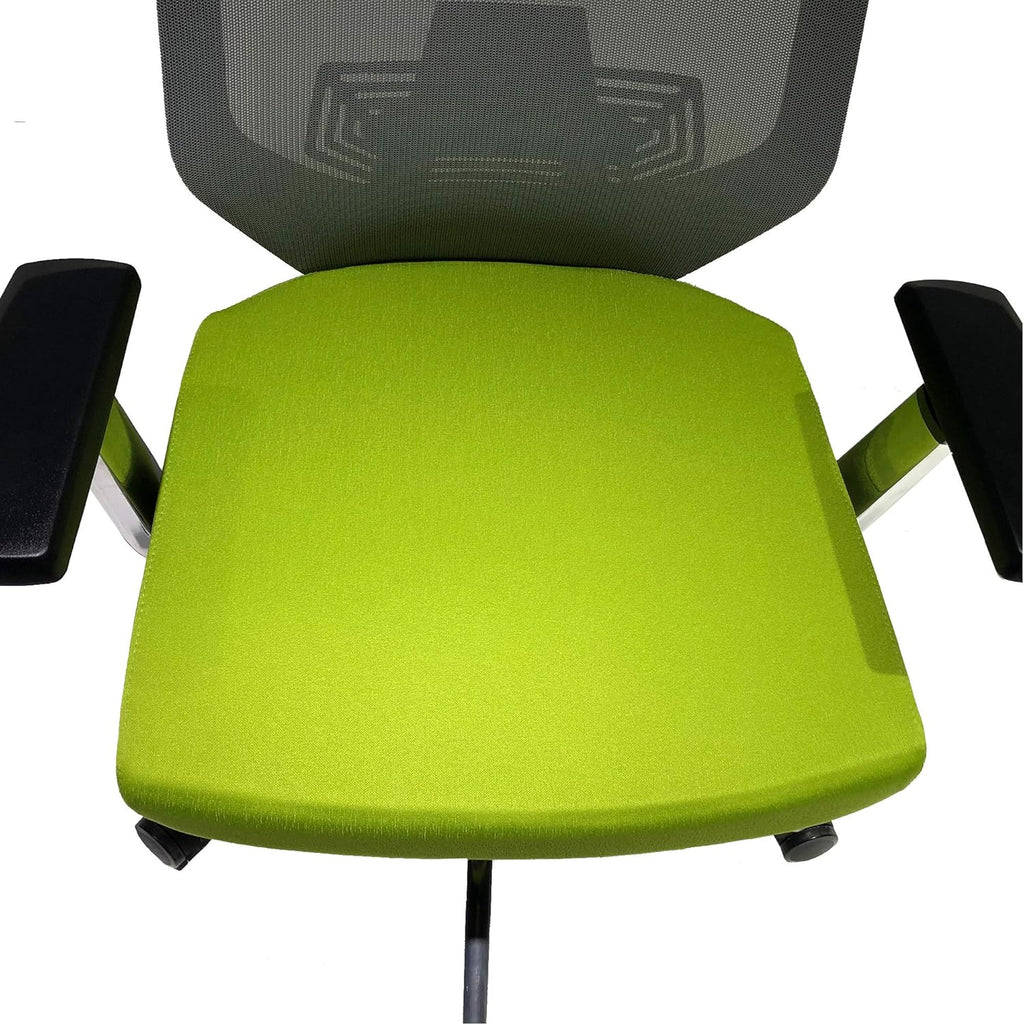 Green and Gray Ergonomic Office Swivel Chair with Padded Seat V556349