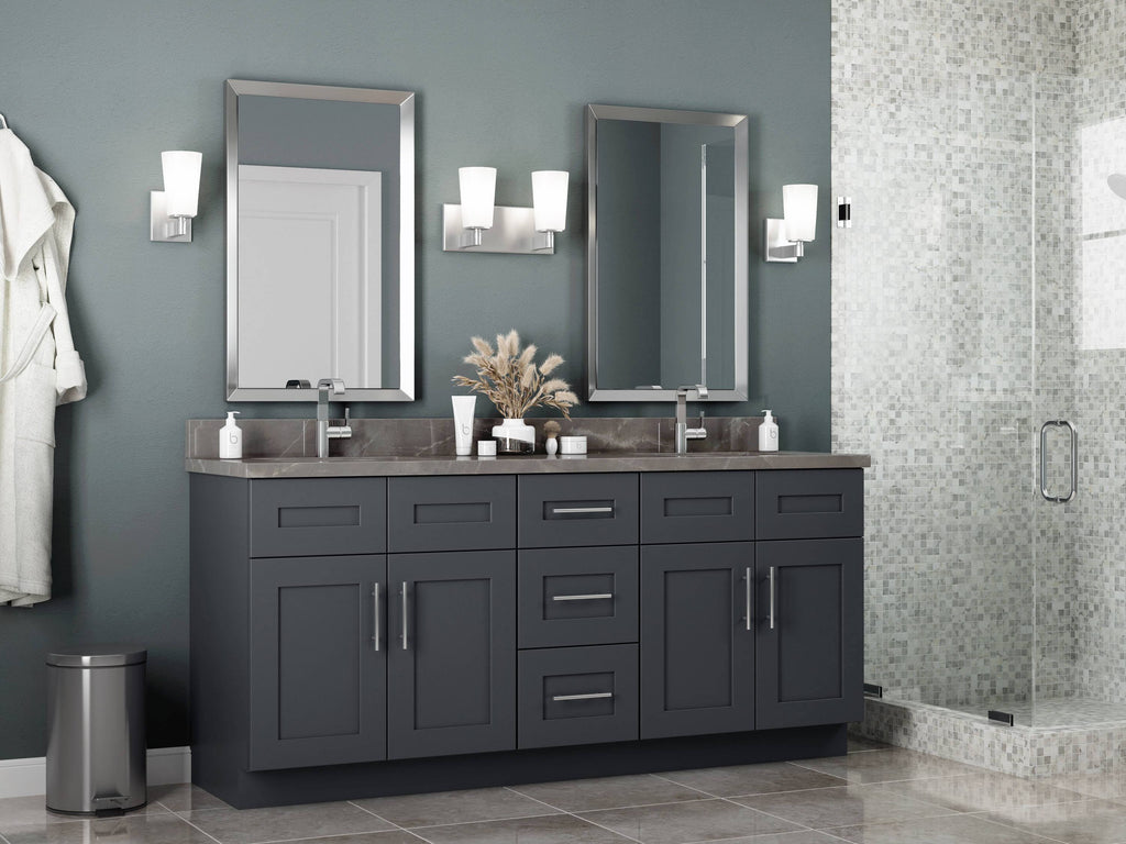 27-in W x 34.5-in H x 21-in D Onyx Painted Pine Base Cabin U9236