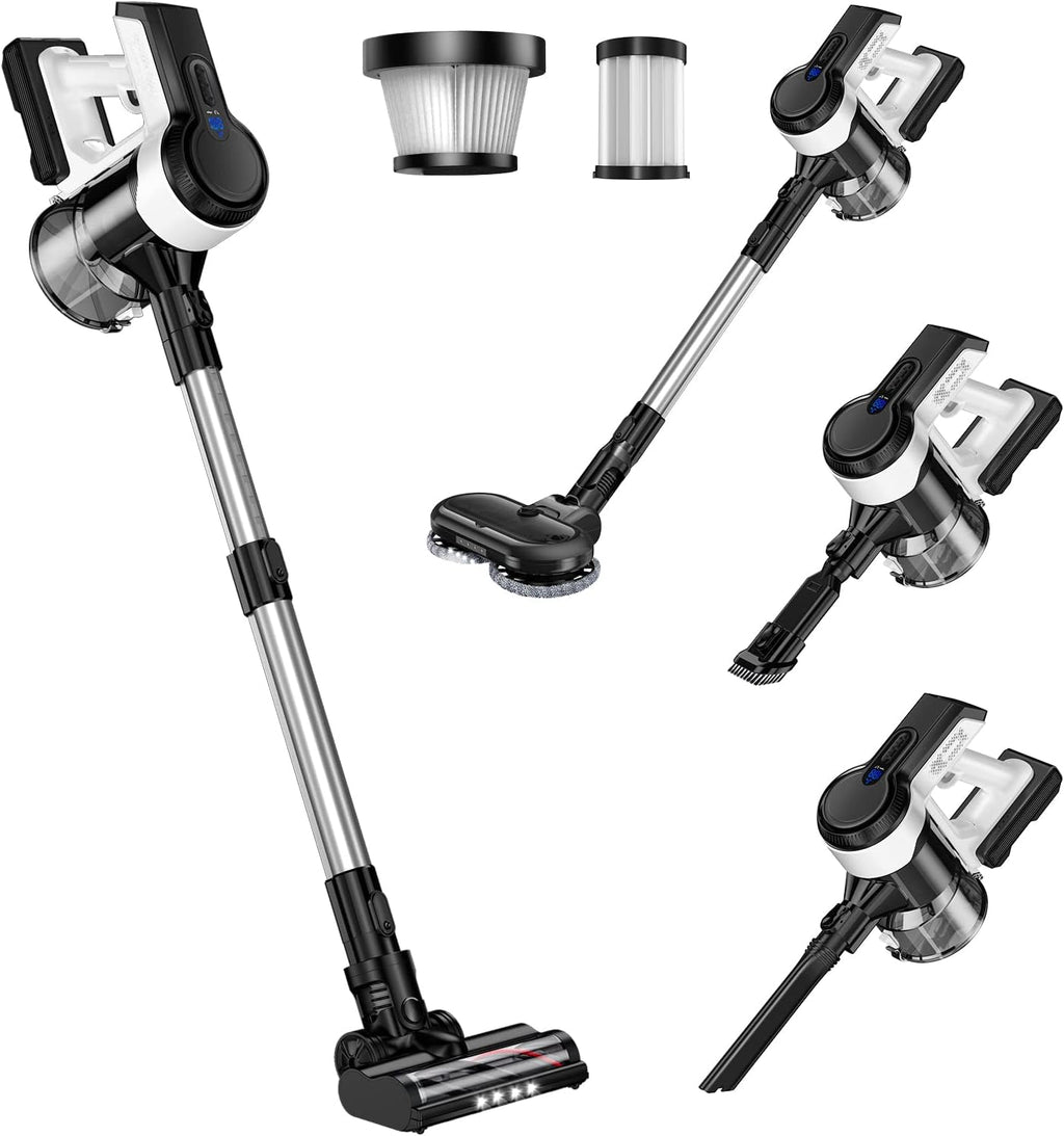 Cordless Vacuum Cleaner 26Kpa Lightweight Handheld Stick Vacuum with Electric Mop J879