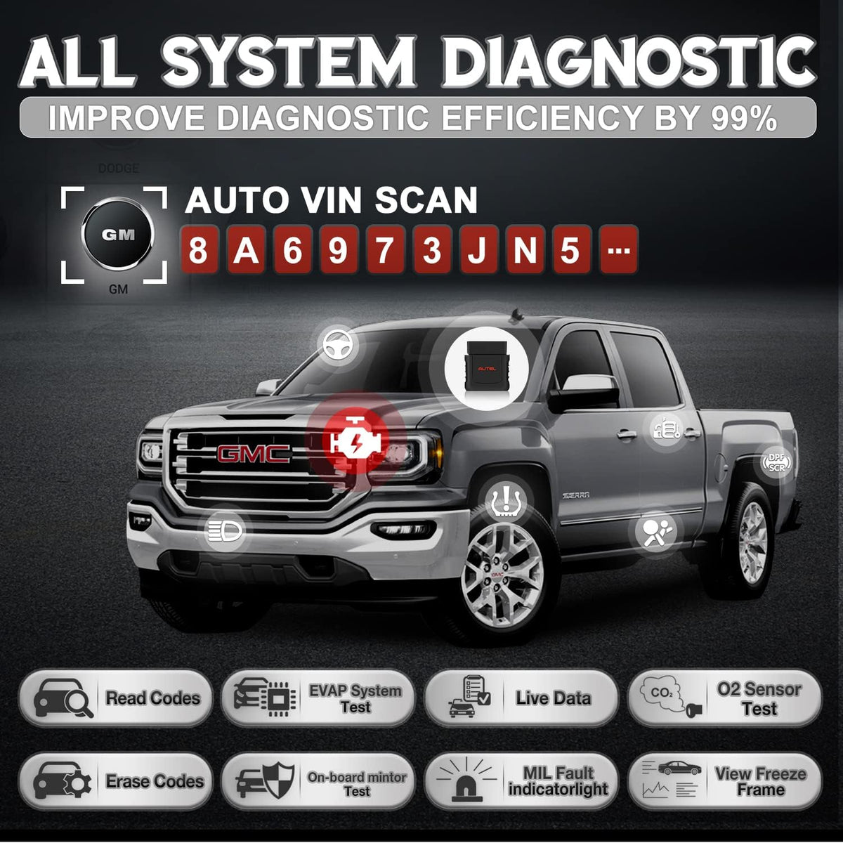 Diagnostic Scan Tool with 4 MX-Sensor P6206