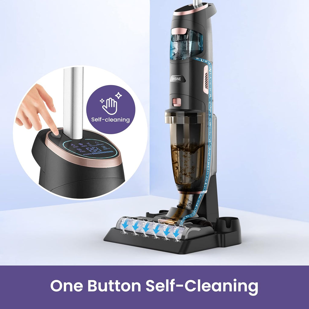 Cordless Stick Wet Dry Vacuum Cleaner, Self-Cleaning, Black Y3176