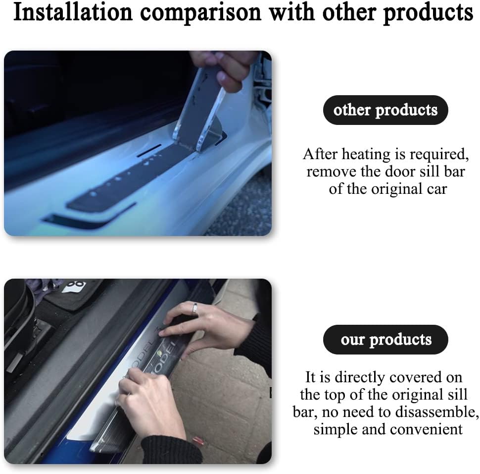Door Sill Protector with LED Light, 4 Pieces O559