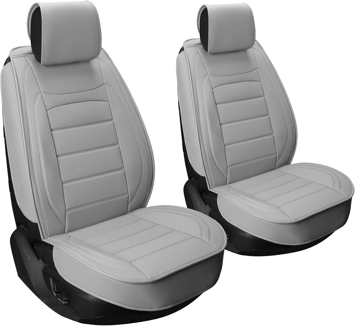Beige Waterproof Leather Car Seat Covers Full Set Z339666