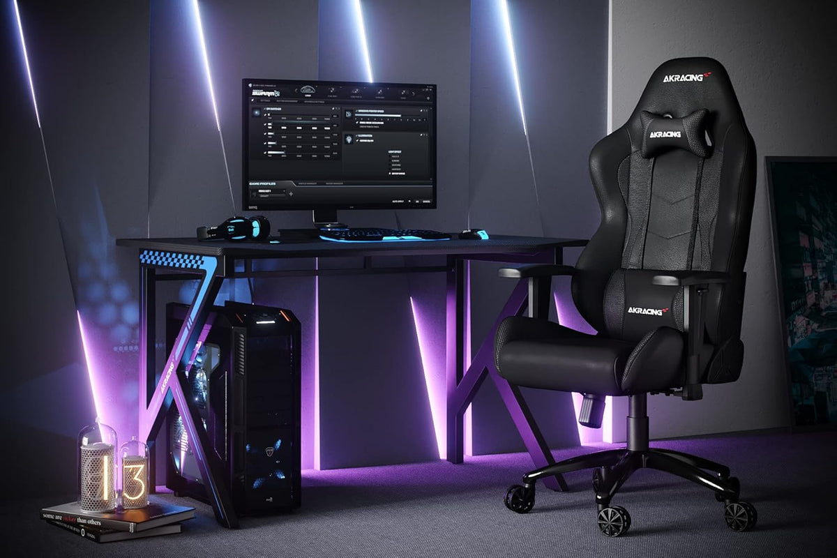 Gaming Chair with High Backrest, Recliner, Swivel, Tilt, Rocker & Seat Height Adjustment K12178