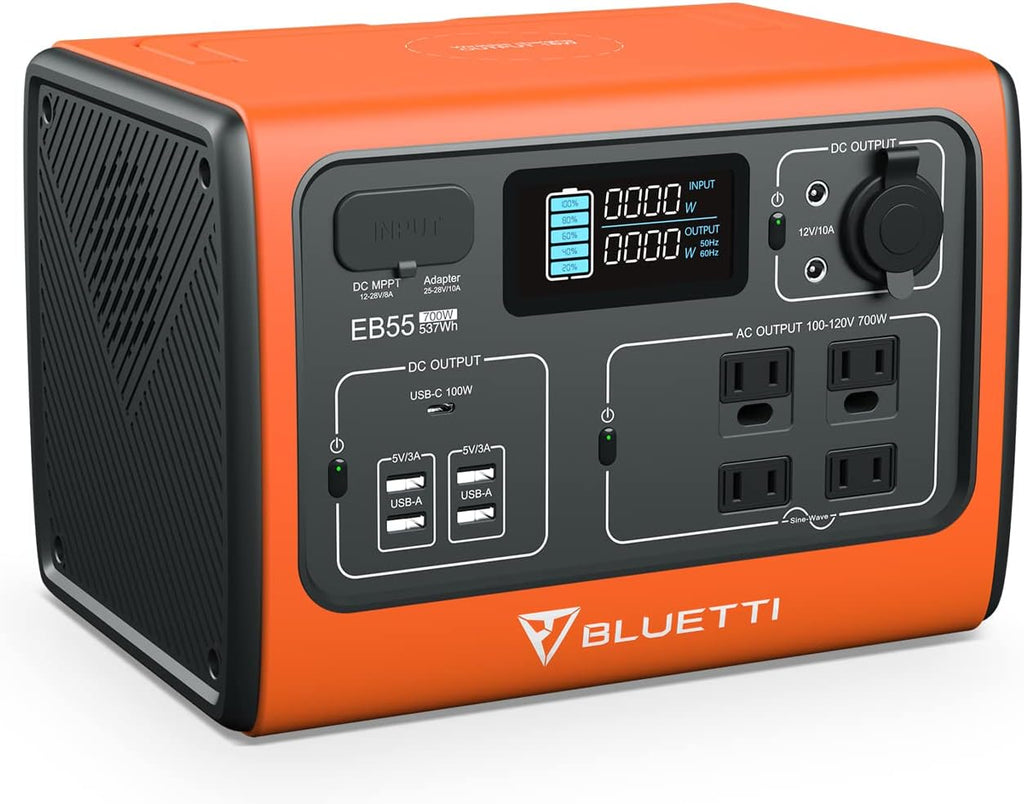 Portable Power Station 700W 537Wh LiFePO4 Battery Pack Solar Generator P3242