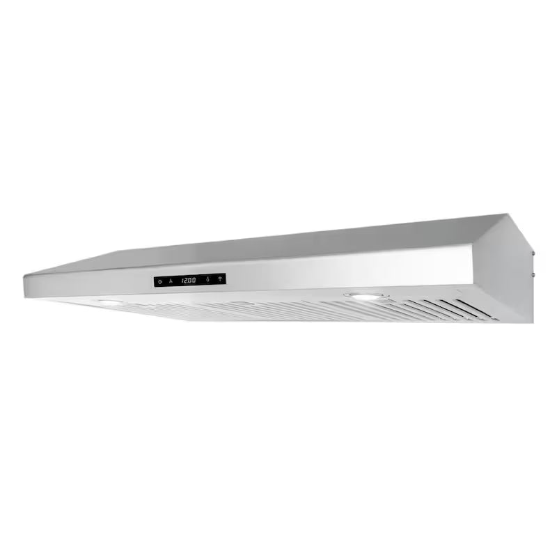 36 in. 500 CFM Ducted Under Cabinet Range Hood with Digital Touch Display and LED Lights in Stainless Steel B81846