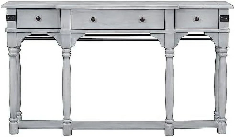 Contemporary Concrete Wood Top Console Table K73315