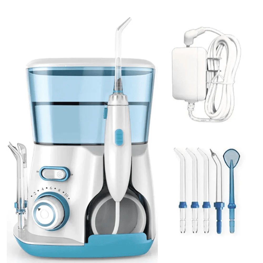 800ml Electric Dental Water Flosser Oral Irrigator with 5 Tips T355330