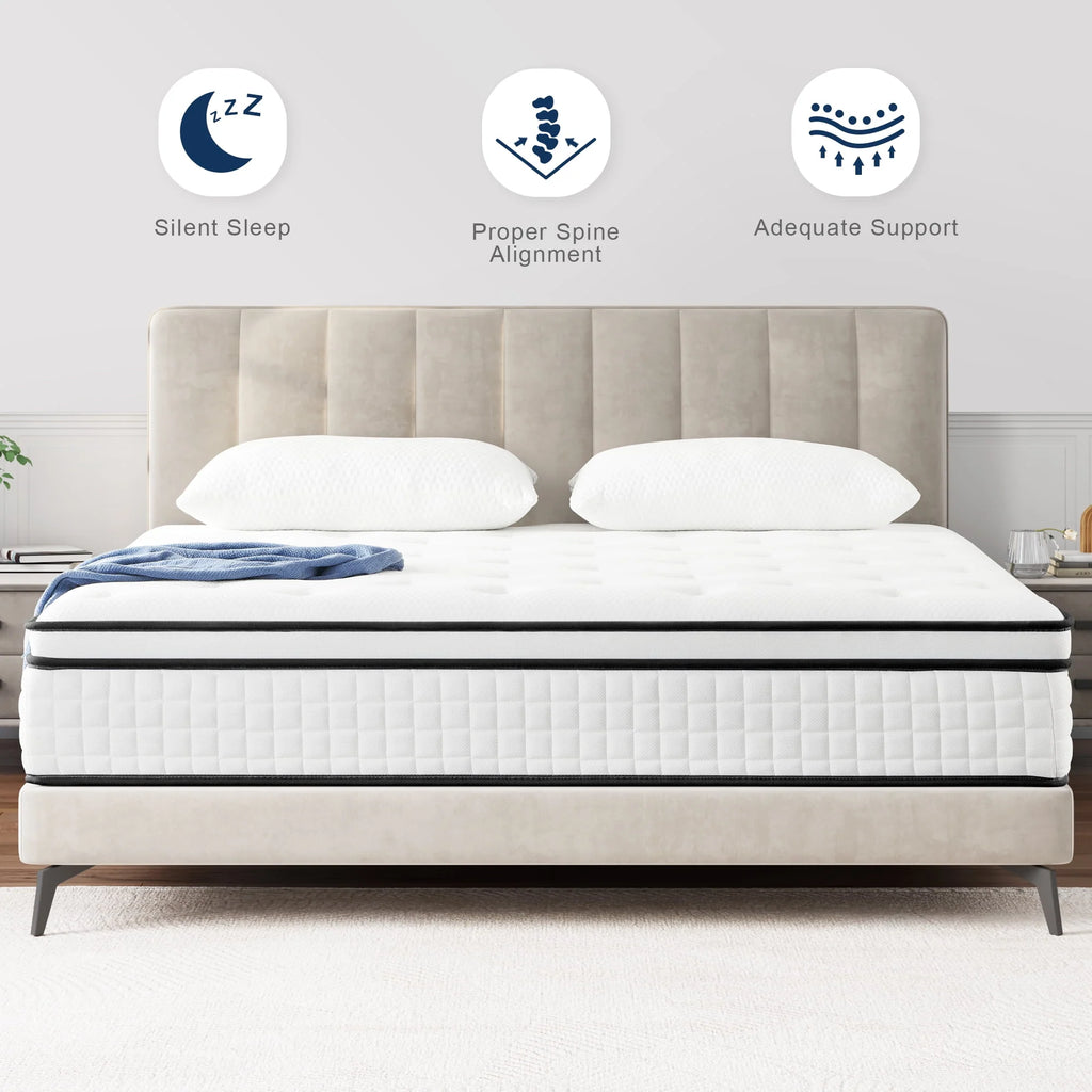 Queen 12 Hybrid Innerspring Gel Memory Foam Mattress Y42558