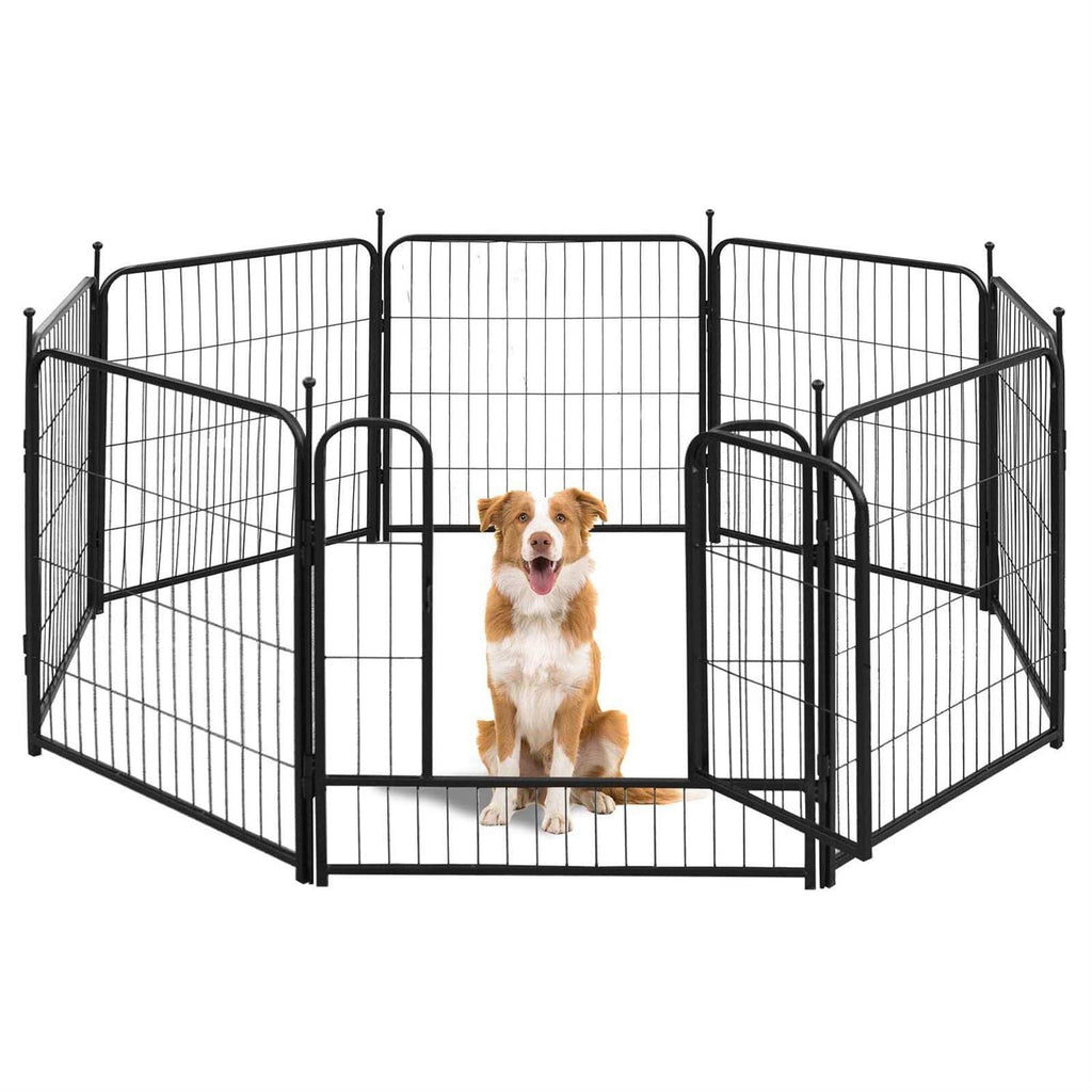 8 Panel Metal Exercise Pen with Pet Door C74152