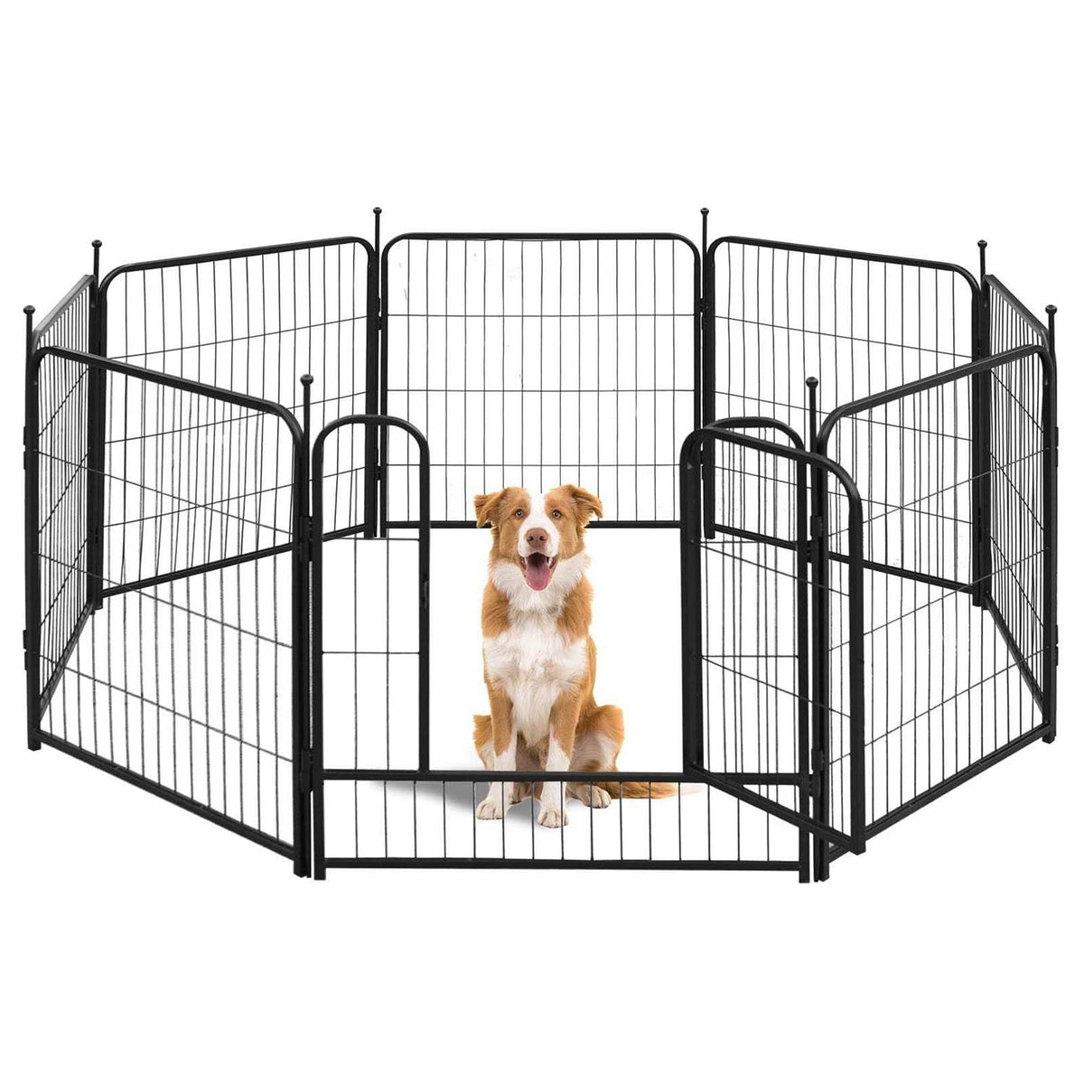 8 Panel Metal Exercise Pen with Pet Door C74152