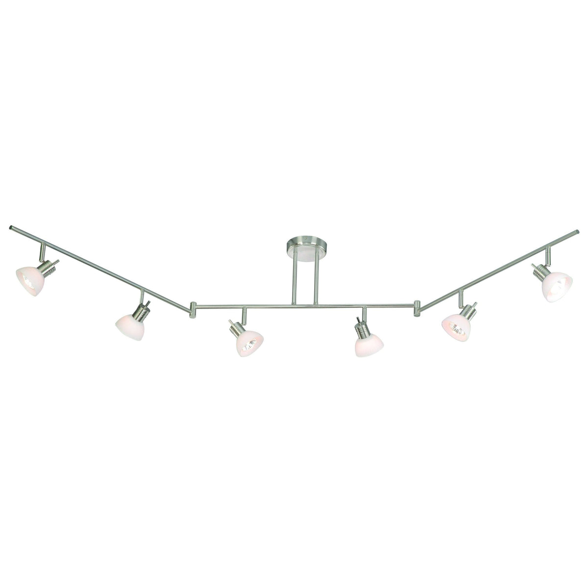 Satin Nickel Six Light Swing Track Bar N8315