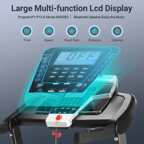 3.25 HP Folding Treadmill with 15-Level Inclines G54948
