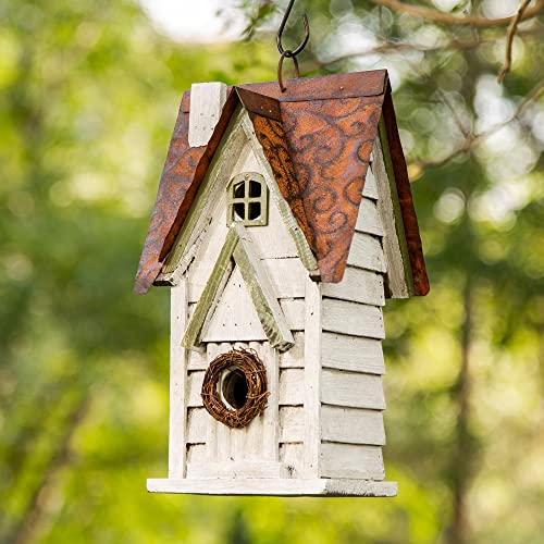 Hanging Distressed Wooden Birdhouse C2481