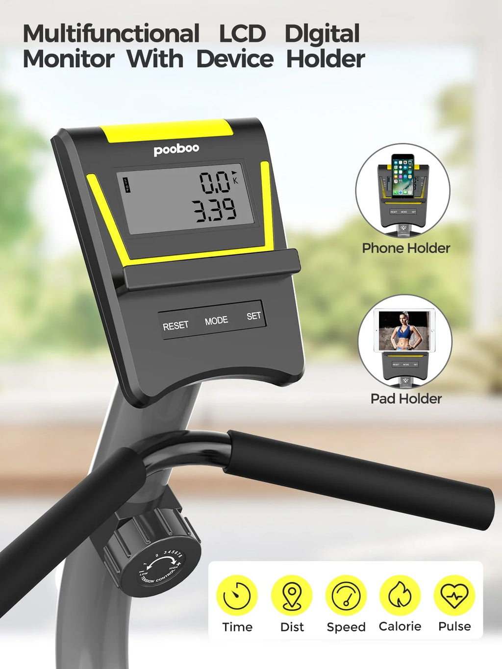 Recumbent Exercise Bike Belt Drive Indoor Cycling Bike J9619