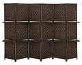 4 Panel Wood Room Divider with Storage Shelves H169