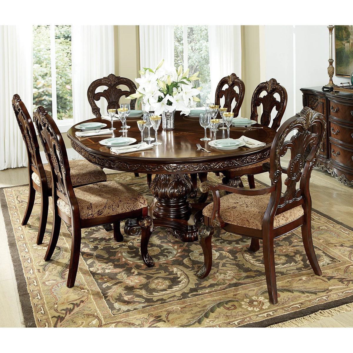 2pc Fabric Upholstered Side Chairs R1248