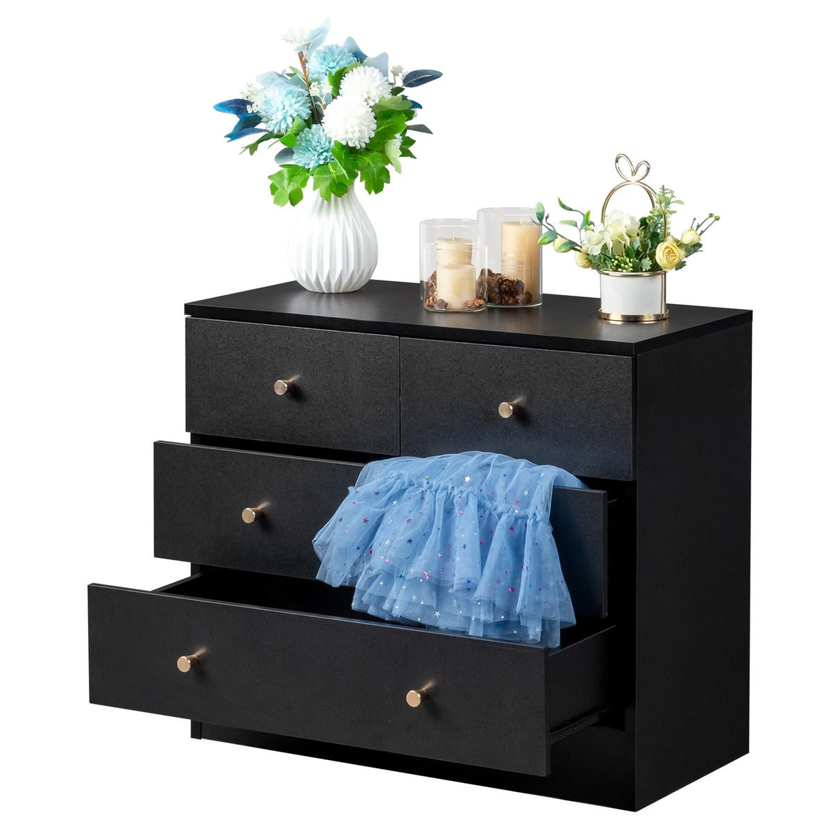 White 7 Drawer Wood Dresser Y203176