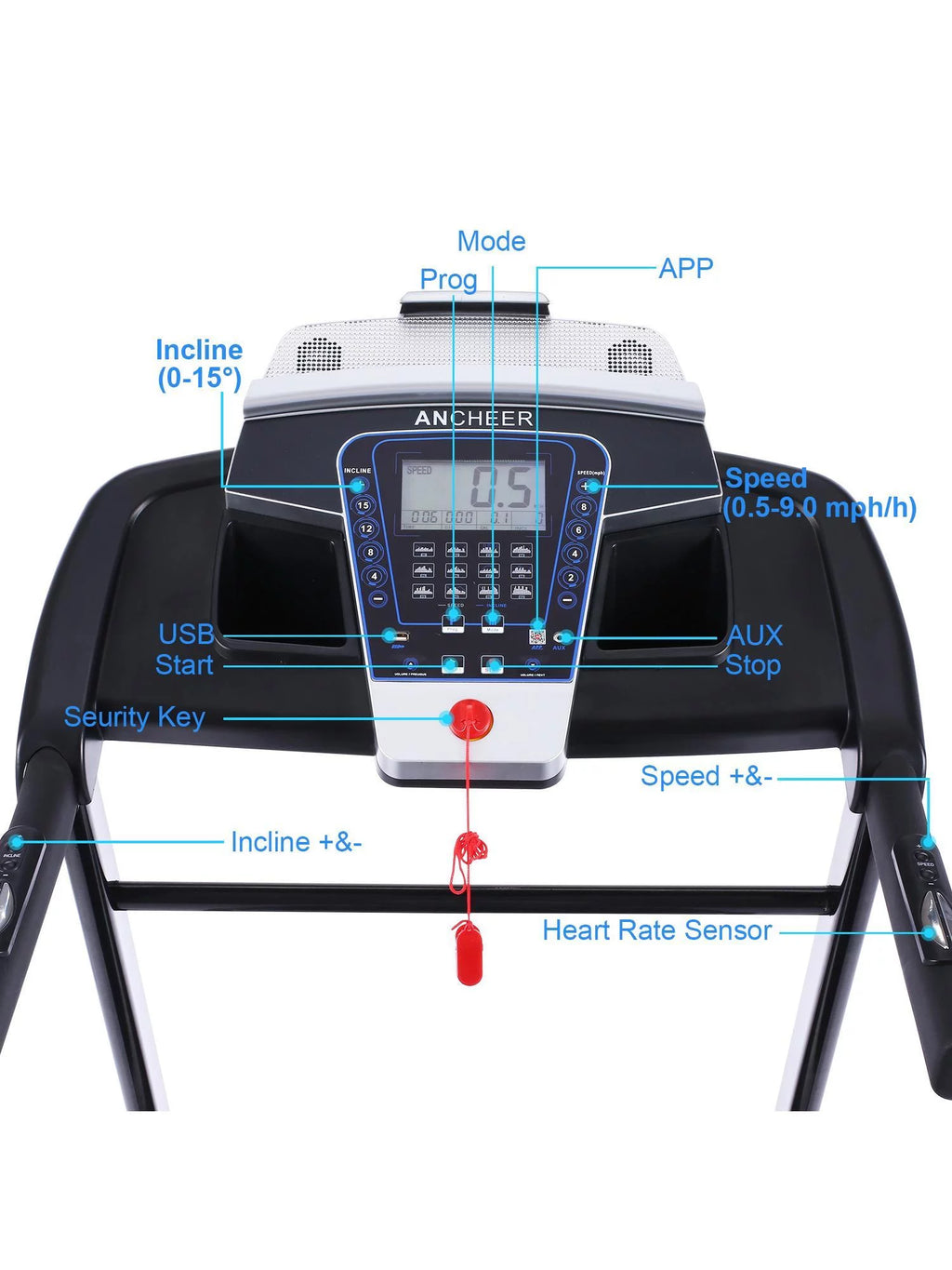 3.25 HP Folding Treadmill with 15-Level Inclines G54948