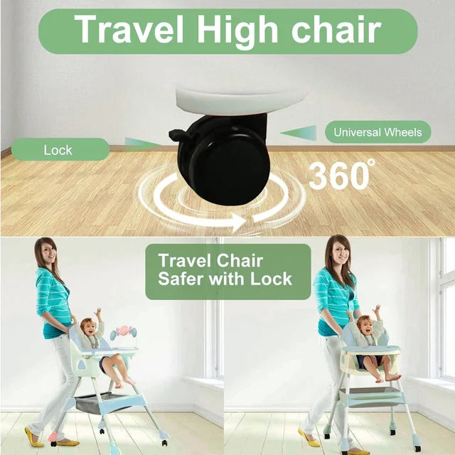4-in-1 Baby High Chair Green F831