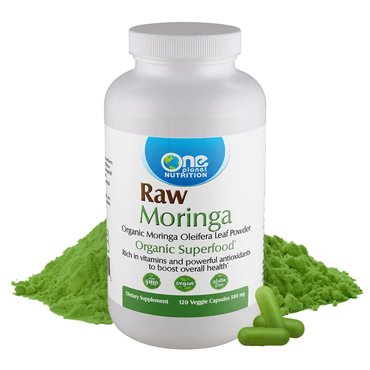 Organic Moringa 500mg Capsules 120 Capsules H2165
