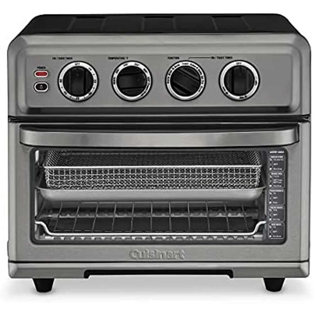Black Stainless Steel AirFryer Toaster Oven with Grill Y37744