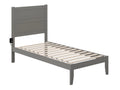 Twin Wood Platform Bed Frame with Panel Headboard A4421