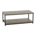 Brown Coffee Table with Storage Shelf N721
