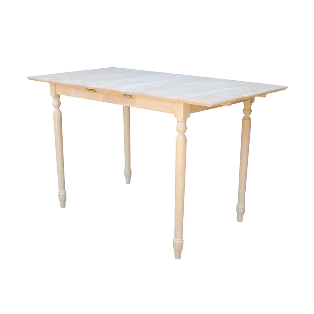 Unfinished Parawood Counter Height Dining Table with Butterfly Extension V4239