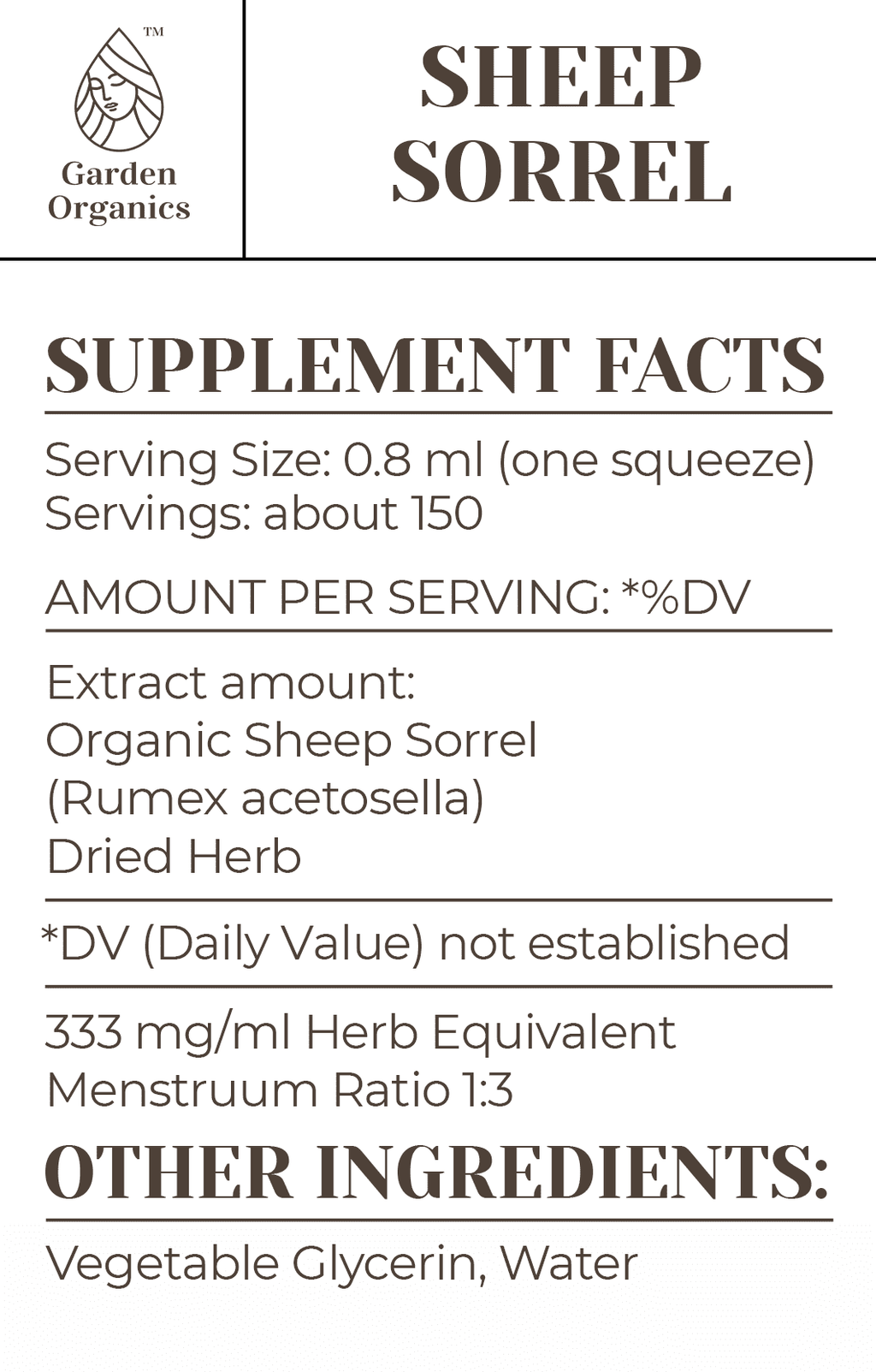 Organic Sheep Sorrel Alcohol-Free Extract 4 fl oz Q16934