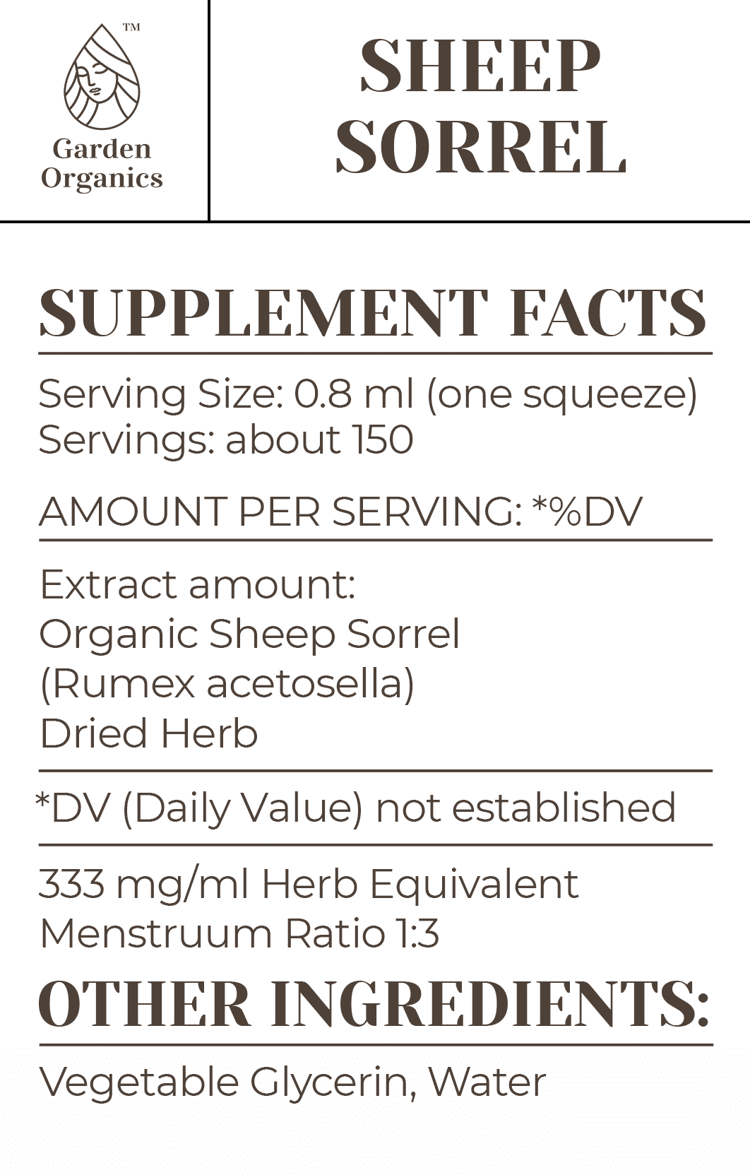 Organic Sheep Sorrel Alcohol-Free Extract 4 fl oz Q16934